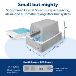 Smart Self-Cleaning Litter Box - ScoopFree® Crystal Smart -Pawsy Store PAL00 16808 P02