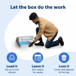 Crystal Litter Box - ScoopFree® Crystal Classic Self-Cleaning -Pawsy Store PAL00 17296 P03