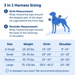3 In 1 Harness -Pawsy Store PS AMZ ATF 3in1Harness 5 FitGuide