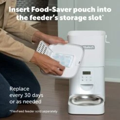 Food-Saver Pouches For FlexFeed Automatic Pet Feeder, 4pk -Pawsy Store PS AMZ ATF FoodSaver 4 pack 3