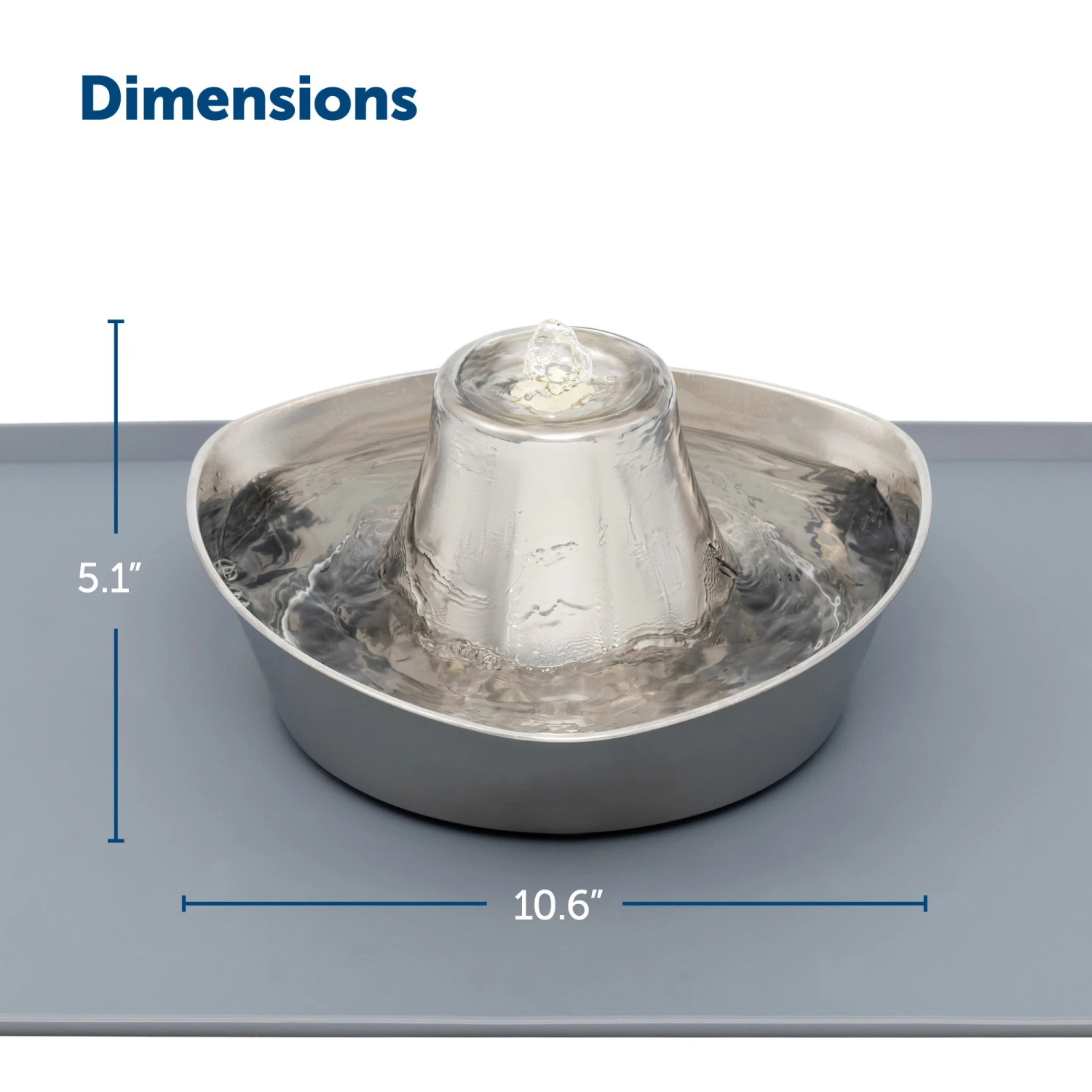 Seaside Stainless Pet Fountain 4 Seaside Stainless Pet Fountain - Image 2